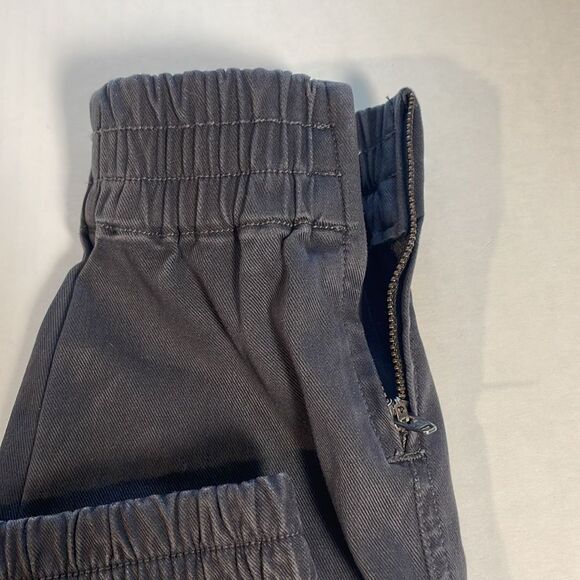 Spanx Stretch Twill Cargo Jogger Faded Black Deep Pockets Zipper Elastic Ankle M - Picture 12 of 16